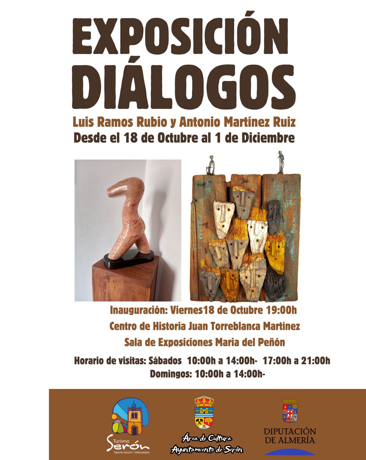 Exposición y pintura y escultura de Los artistas Luis Ramos Rubio y Antonio Martínez Ruíz.